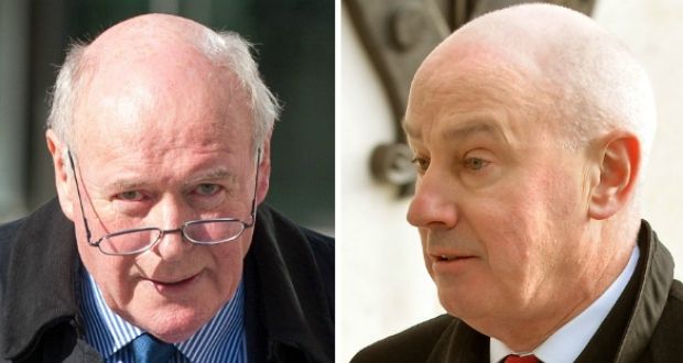Former Anglo Irish Bank company secretary Bernard Daly (left) and former chief operations officer Tiernan O’Mahoney. They  were jailed in July for conspiracy to falsify bank records and defraud the Revenue Commissioners, and are appealing their convictions and the length of their sentences. Photographs: Collins Courts/The Irish Times 
