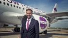 Wow Air chief executive Skúli Mogensen: the airline is already flying from Dublin to Logan Airport in Boston and Baltimore, via Reykjavik