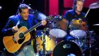 Singer/guitarist Glenn Frey of the Eagles, with singer/drummer Don Henley in the background, performs the song ‘New Kid In Town’  in Las Vegas in 2003.  Photograph: Reuters  