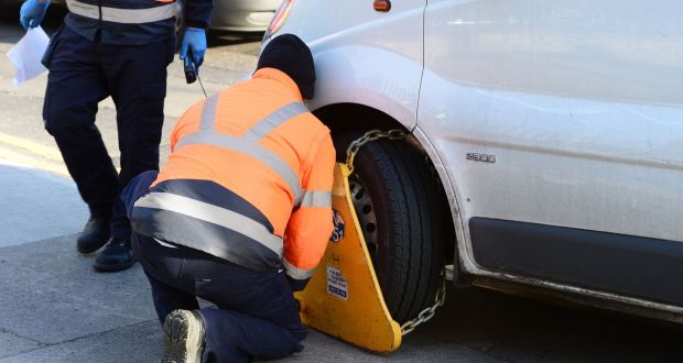 Clamping in the capital generated some €4.3m for the city council in 2015, with 54,068 vehicles, or 148 a day, compelled to pay €80 to have their vehicles released. Photograph: The Irish Times
