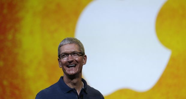 Apple chief executive Tim Cook: when he comes to Brussels to meet the commission, he is doing so because this is now significant for his company and, most likely, Apple’s big investors are on his case. Photograph: Marcio Jose Sanchez/AP Photo