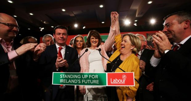 Tánaiste and Labour leader Joan Burton is congratulated after she addressed the Labour Party conference at the Mullingar Park Hotel, Mullingar, Co Westmeath on January 30th. Photograph: PA 