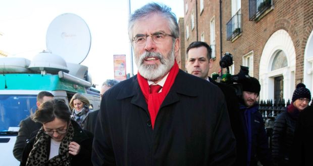 Sinn Féin President Gerry Adams TD during a launch of a new billboard. File  photograph: Collins