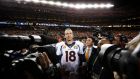  Peyton Manning celebrates winning his second Super Bowl, with the Denver Bronco. Photograph: Doug Mills/The New York Times
