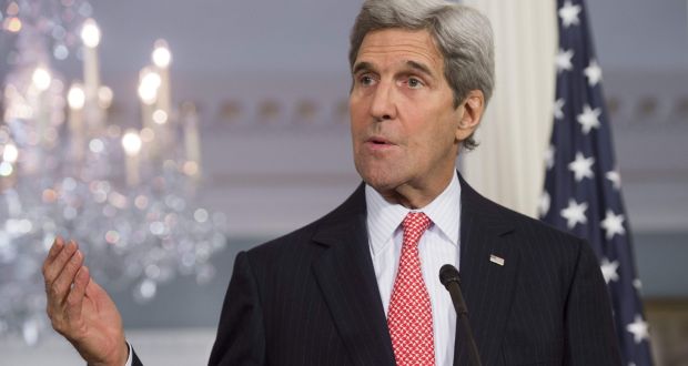 US secretary of state John Kerry said he and his Russian counterpart Sergei Lavrov have reached a provisional agreement on terms of a cessation of hostilities in Syria. Photograph: AFP  