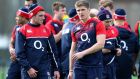 England’s 10-12 axis of George Ford and Owen Farrell will not win too many collisions, so they are tasked with creating space. Photograph: David Rogers/Getty Images.