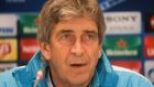 Manchester City coach  Manuel Pellegrini: “We have important challenges from now until the end of the year.” Photograph: Efrem Kukatsky/AP