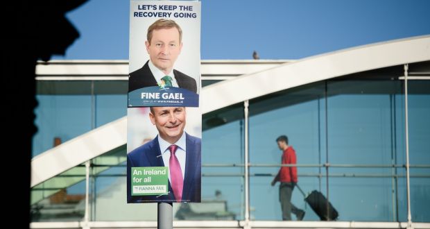 Political campaign posters on the  streets of Dublin. / AFP / LEON NEALLEON NEAL/AFP/Getty Images