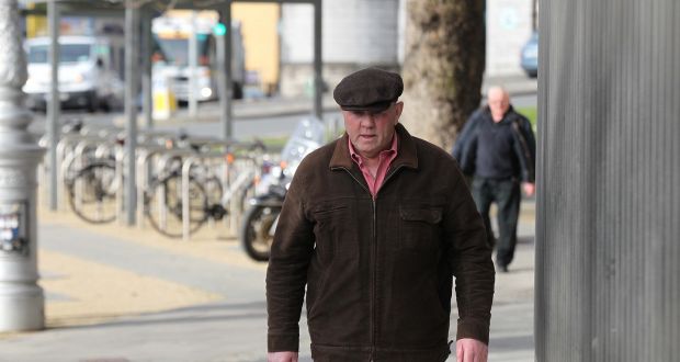  Thomas ‘Slab’ Murphy (66) of Ballybinaby, Hackballscross, Co Louth arriving for his sentencing hearing at the Special Criminal Court in Dublin. Photograph: Collins Courts