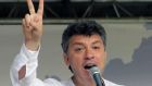 Boris Nemtsov speaking during a protest rally in Moscow in June 2011. Photograph: Sergei Chirikov/EPA