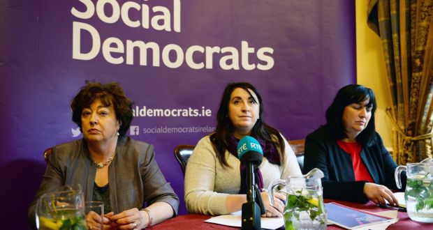 Catherine Murphy TD with candidates Anne-Marie McNally and Glenna Lynch. Photograph: Eric Luke