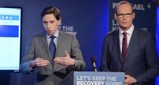 Simon Harris  with Simon Coveney. Photograph: Alan Betson