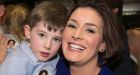  Kate O Connell Fine Gael with son Pierce O’Connell (5) at the count centre in the RDS 