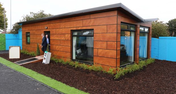 Plans were announced last June for “rapid build” prefabricated houses on vacant council land for families living in emergency accommodation. File photograph: Nick Bradshaw