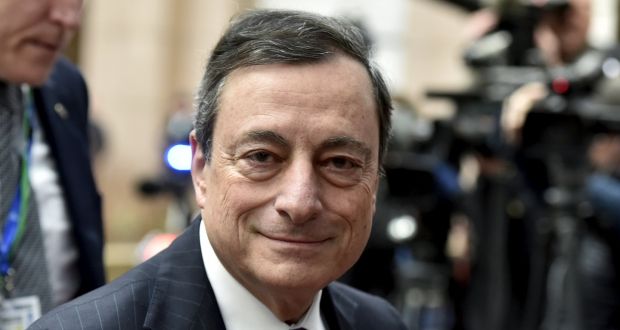 Mario Draghi: ECB interest rate decision is due on Thursday. Photograph:  REUTERS/Eric Vidal