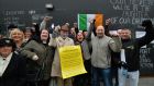 The Save Moore Street 2016 campaigners celebrate the High Court verdict designating the street as a national monument. Photograph: Alan Betson 