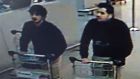 A CCTV image shows two suspected suicide bombers at Brussels Airport on Tuesday. Photograph: HANDOUT/AFP/Getty Images