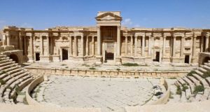 The theatre in the ancient  city of Palmyra, after government troops recaptured the UNESCO world heritage site. photograph: AFP