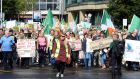 Anti-water charges protest in Dublin’s city centre last August. Photograph: Eric Luke / The Irish Times