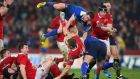 Leinster’s Eoin Reddan and Munster’s Andrew Conway in aerial battle during the sides’ last Pro12 league meeting in December, which Leinster won. Photograph: Billy Stickland/Inpho
