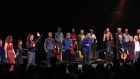 All the musicians from Into the Tradition on stage at the  NCH 