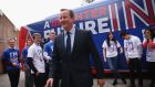  David Cameron joins students at the launch of the ‘Brighter Future In’ campaign bus at Exeter University in Devon, after he said he will “make no apology” for spending more than £9 million of taxpayers’ money on  pro-EU leaflets ahead of the referendum on Britain’s future membership. Photograph: Dan Kitwood/PA Wire