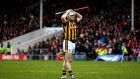 Kilkenny’s Jonjo Farrell dejected at the final whistle. Photo: James Crombie/Inpho