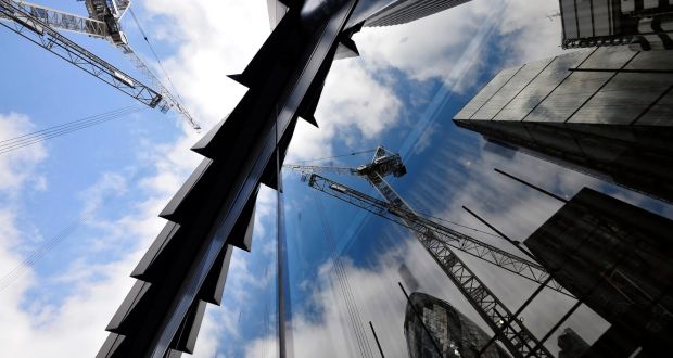 Construction continues apace in the City of London, April 18th, 2016. Photograph: Hannah McKay/EPA