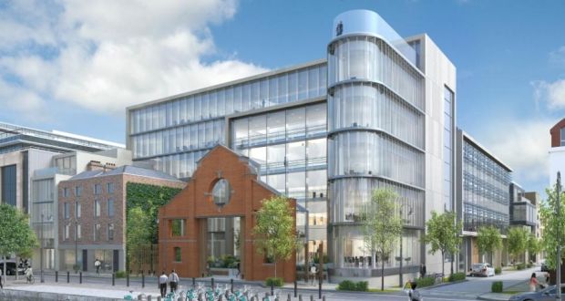 Architect’s impression of the new 1SJRQ building at 1-6 Sir John Rogerson’s Quay on Dublin’s south docks