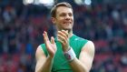 Bayern Munich’s goalkeeper Manuel Neuer has signed a new deal to keep him at the club until 2021. Photograph: Reuters