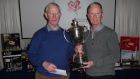 Rory O’Flaherty (right), chairman Lough Lein Anglers presenting the Charity Cup to Noel Duane, winner of fly-fishing competition in Killarney