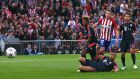  Arturo Vidal watches on as Saul Niguez scores Atlético Madrid’s winner against Bayern Munich. Photograph: Getty