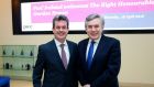 PwC’s Feargal O’Rourke with former UK prime minister Gordon Brown  in Dublin. Mr Brown said: “The UK and Ireland are so closely interconnected as members and partners in the European Union that a British exit from the European Union would hurt both.” Photograph: Maxwell Photography