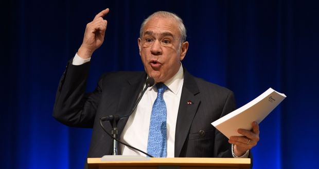 Angel Gurria, secretary general of the Organization for Economic Co-operation and Development (OECD): the OECD’s report suggests global FDI increased by 25 per cent to $1.7 trillion in 2015. Photograph: Molly Riley/AFP/Getty Images