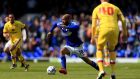  David McGoldrick opened the scoring for Ipswich Town in their 3-2 Championship win over  Milton Keynes Dons at Portman Road. Photograph: Stephen Pond/Getty Images