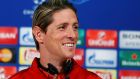 Atlético Madrid striker Fernando Torres: “We are nothing if we are not a team. As a team we can beat anyone.” Photograph: Michaela Rehle/Reuters