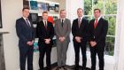Promoted staff at Frank Knight (left to right): Mark Headon, Ross Fogarty, Damien McCaffrey, Tomás Kilroy and Darren Reddy.
