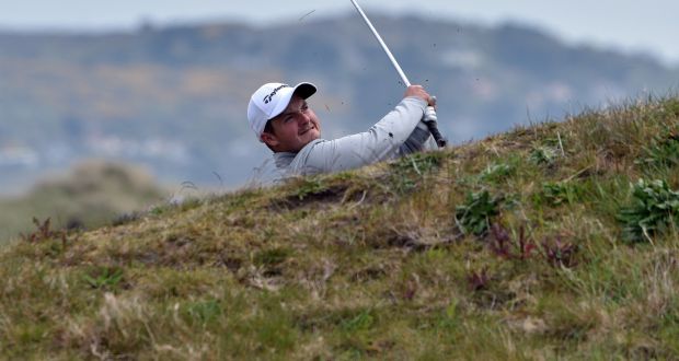 Jack Hume (Naas) finds trouble at the 13th hole during the first round at The Royal Dublin Golf Club. Photograph: Pat Cashman. 
