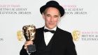 Mark Rylance with his award for Best Actor at the Baftas in London. Photograph: Ian West/PA Wire 