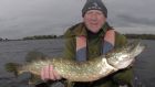Derek Evans (The Irish Times) with a 3kg pike from the Duck Pond at Lanesborough. Photograph, Mike Flanagan