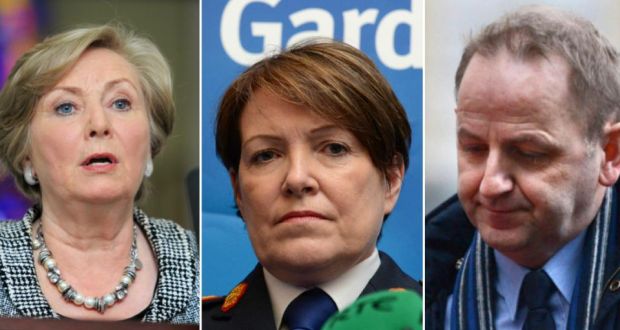 Minister for Justice Frances Fitzgerald, Garda Commissioner Nóirín O’Sullivan and Sgt Maurice McCabe. The Minister stressed she and her department had no involvement in the Garda Commissioner’s approach to the commission of inquiry. Photograph: Composite: Collins/The Irish Times