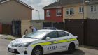 Gardaí at the scene of a shooting in Hollyhill in Cork on Sunday morning. Photograph:  Michael Mac Sweeney/Provision