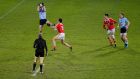 The days of four midfielders all contesting the ball, flung in on them loosely by the referee during a throw-in, are well gone. Photograph: Lorraine O’Sullivan/Inpho