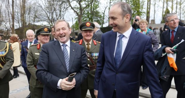 Fine Gael leader Enda Kenny and Fianna Fáil leader  Micheál Martin. File photograph: Maxpix/Julien Behal