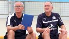 Steve Walsh looks on at Leicester City training with club manager Claudio Ranieri. Photograph: Getty Images