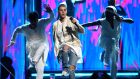 Justin Bieber performs at the Billboard Music Awards. Photograph: AP 