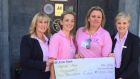 Presenting a cheque for €2,000 towards recovery programme of breast cancer at the fly fishing weekend at Mount Falcon.