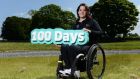 Hand cyclist Ciara Staunton pictured at the  launch to mark ‘100 Days to Rio’ with Paralympics Ireland  at the Irish Institute of Sport in Abbotstow. Photograph: Sam Barnes/Sportsfile