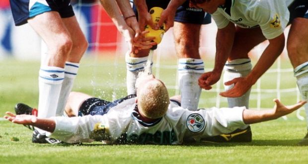 Euro Moments Gazza Sinks The Scots Before A Trip To The Dentist