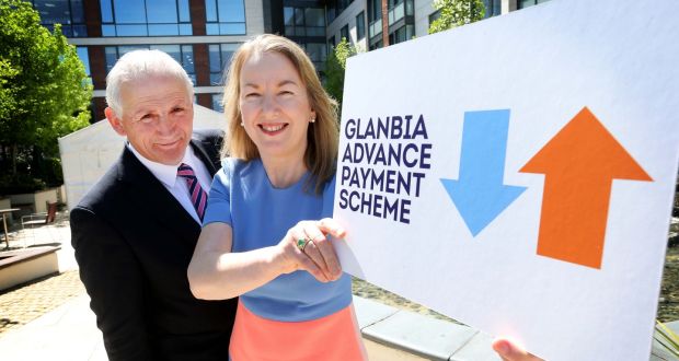 Henry Corbally, chairman,  and Siobhán Talbot, managing director of Glanbia: the Glanbia Advance Payment (Gap) scheme was described by the company as a “dynamic volatility measure”. Photograph: Robbie Reynolds